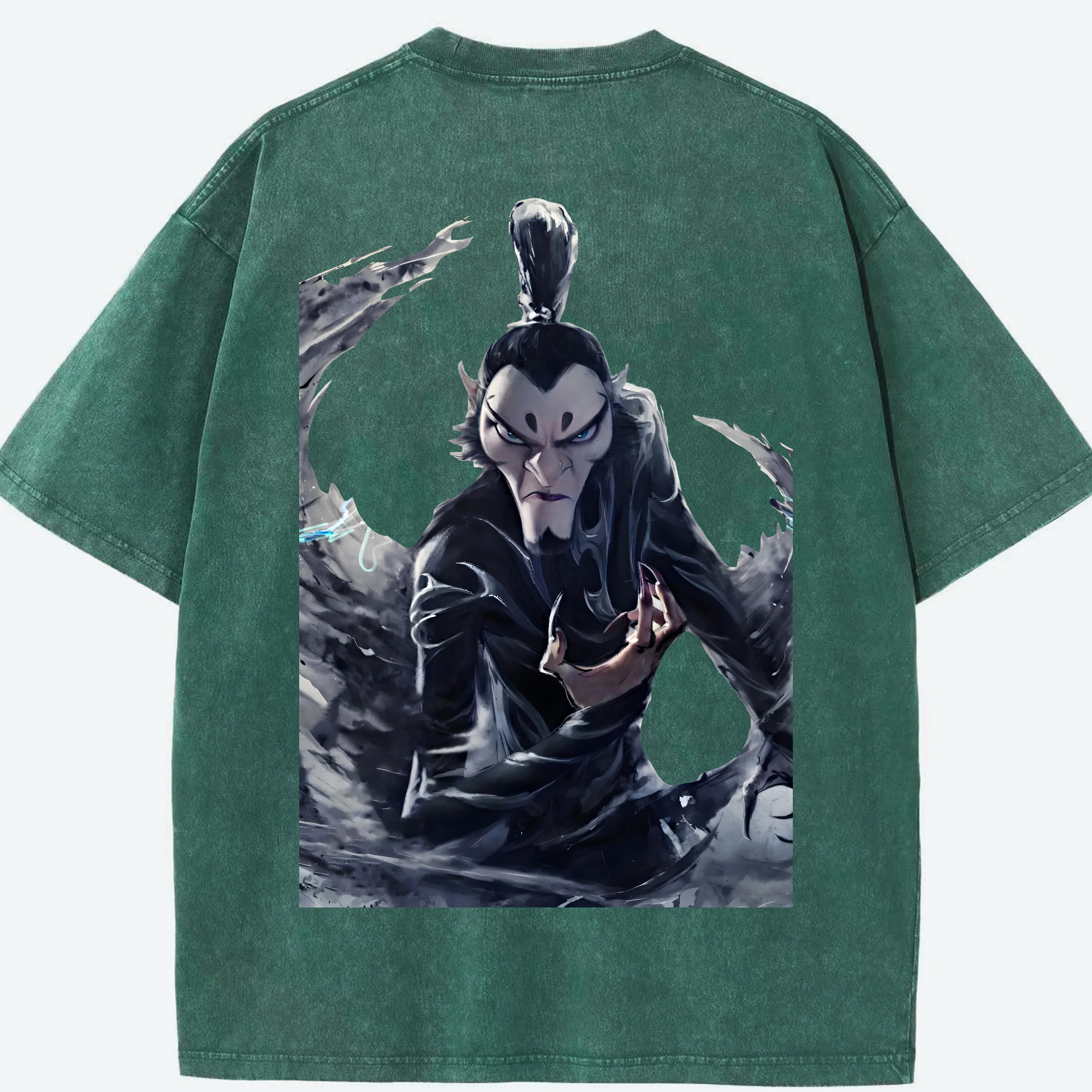 （画像用） Ne Zha 2 ナタ 魔童の大暴れ 綿100% ヴィンテージ風 半袖Tシャツ（背面プリント）